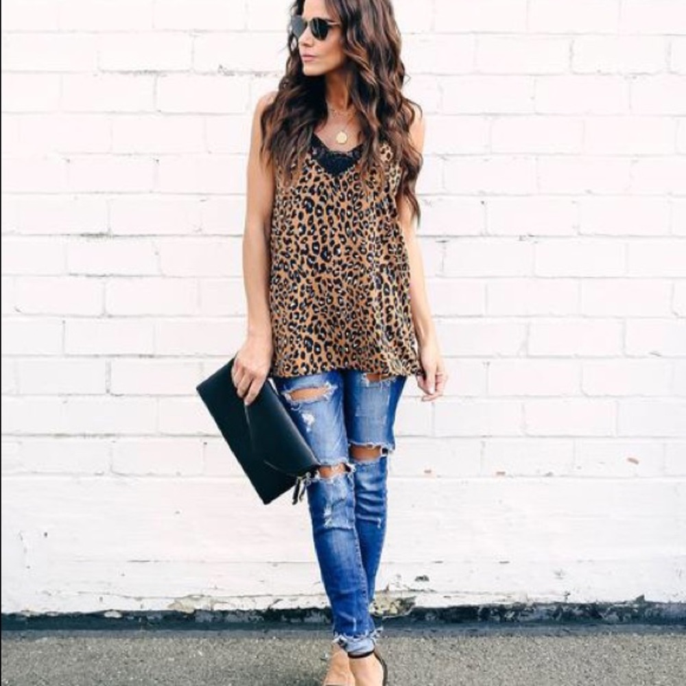 Leopard + Lace Cami - Picture 4 of 4